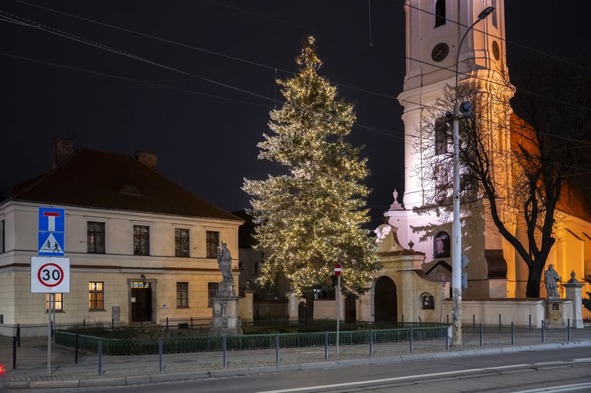 Choinka na Dobrzyńskiej. Świąteczne iluminacje we Wrocławiu